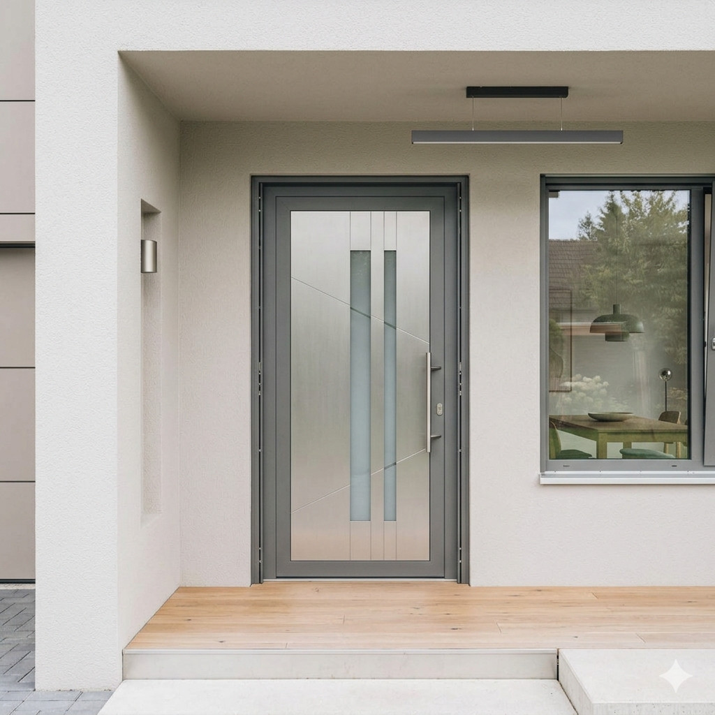 Porte d'entrée en aluminium