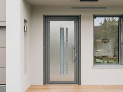 Porte d'entrée en aluminium