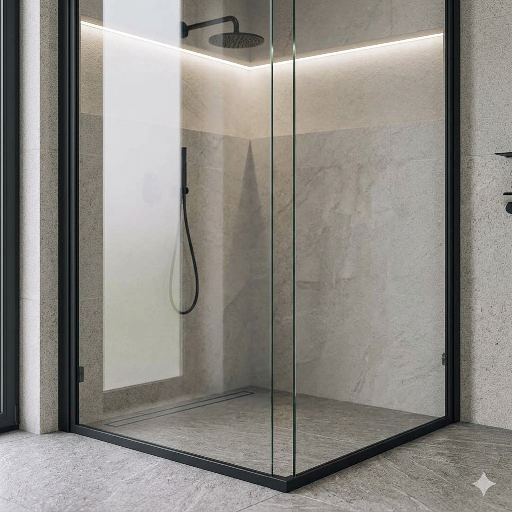 Paroi fixe avec profilé aluminium