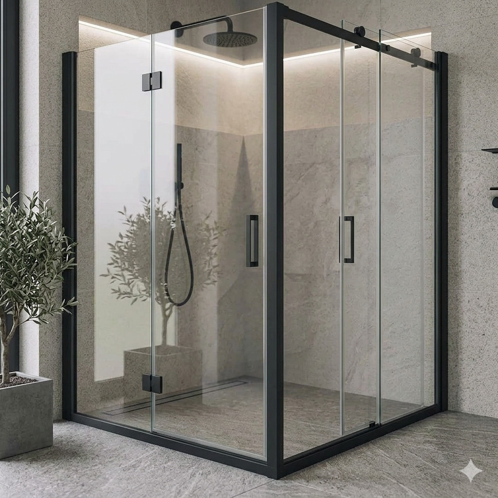 Porte de douche battante ou coulissante